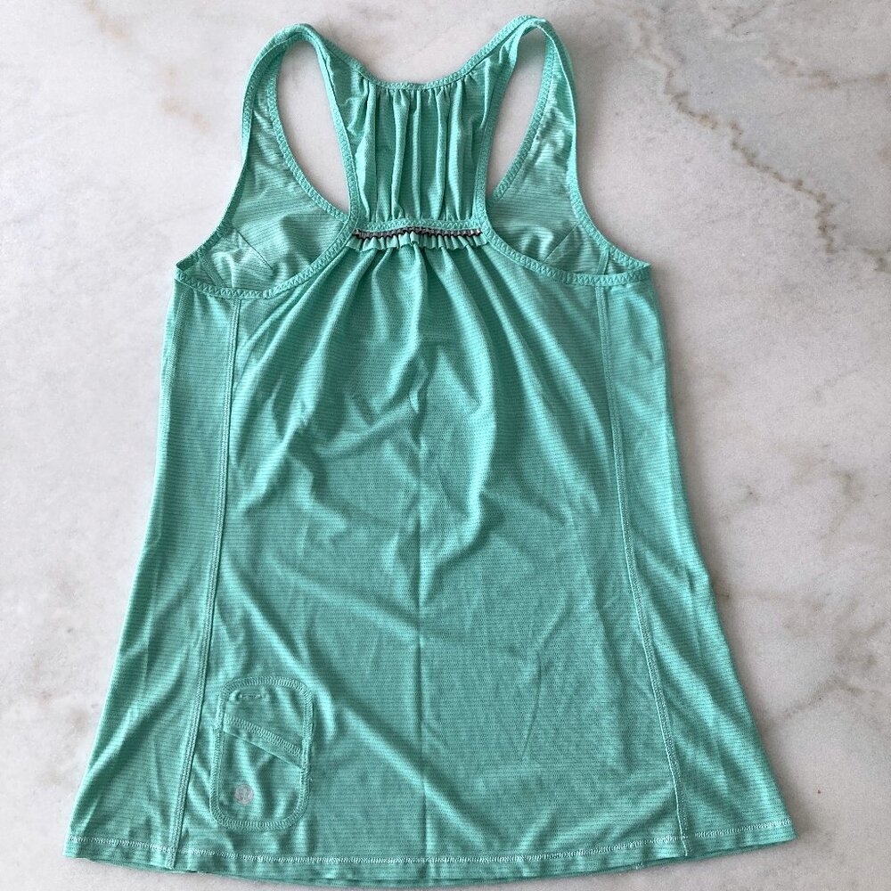 Lululemon Run Silver Bullet Sleeveless Tech tank top (Menthol) mint green silver